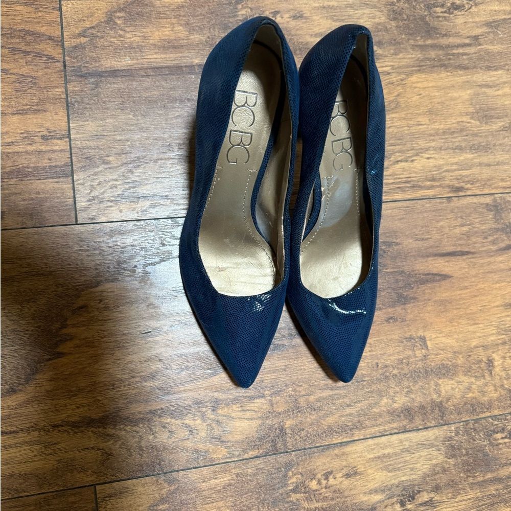 BCBG Paris Women's Dark Blue Heels